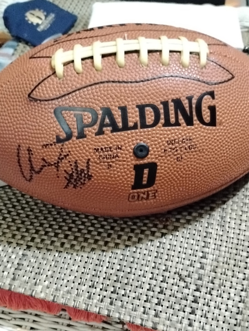 Spalding Brown Football with Multiple NFL Player Signatures
